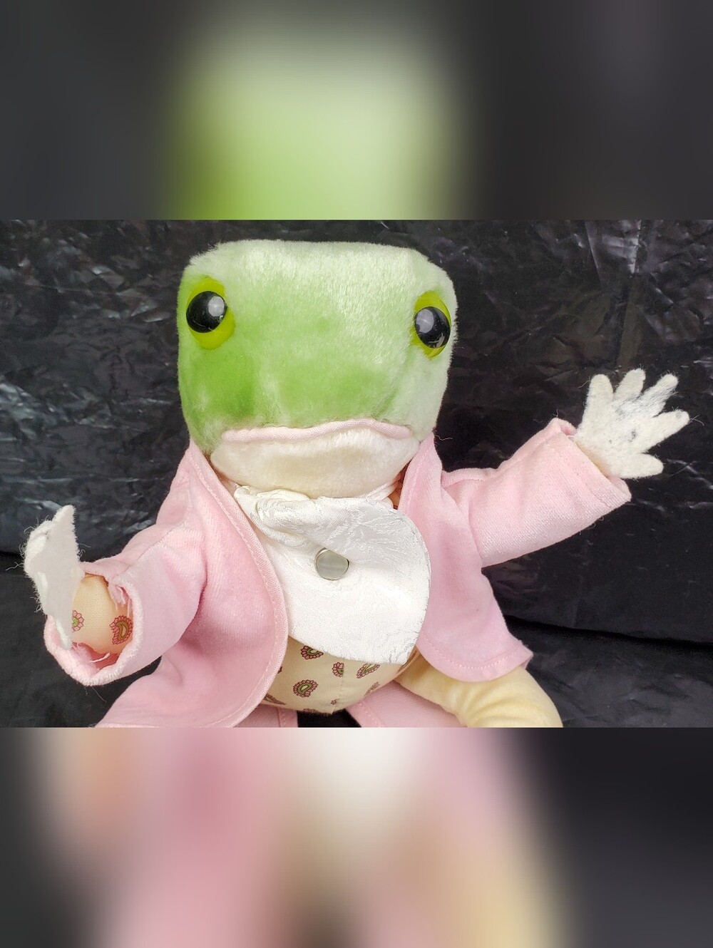 Eden VTG Beatrix Potter Mr Jeremy Fisher Sitting Plush Frog Federick Warne - GUC